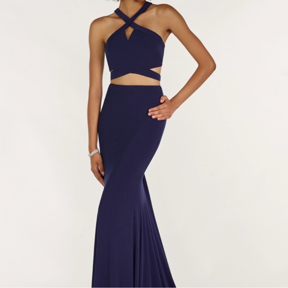 NWT Formal Two Piece Navy Gown